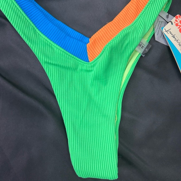 FP Movement by Free People OneOne Green/Blue/Orange Bikini NWTS - Picture 2 of 4